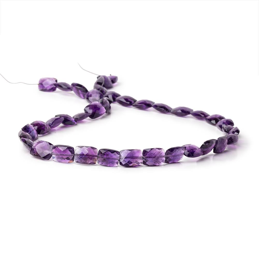 9.5-11mm Amethyst Faceted Rectangle Beads 16 inch 39 pieces - BeadsofCambay.com