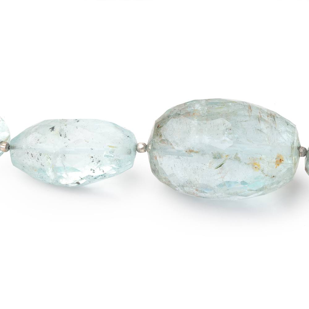 12x8-30x20mm Aquamarine Faceted Nugget Beads 18 inch 21 pieces AA - BeadsofCambay.com