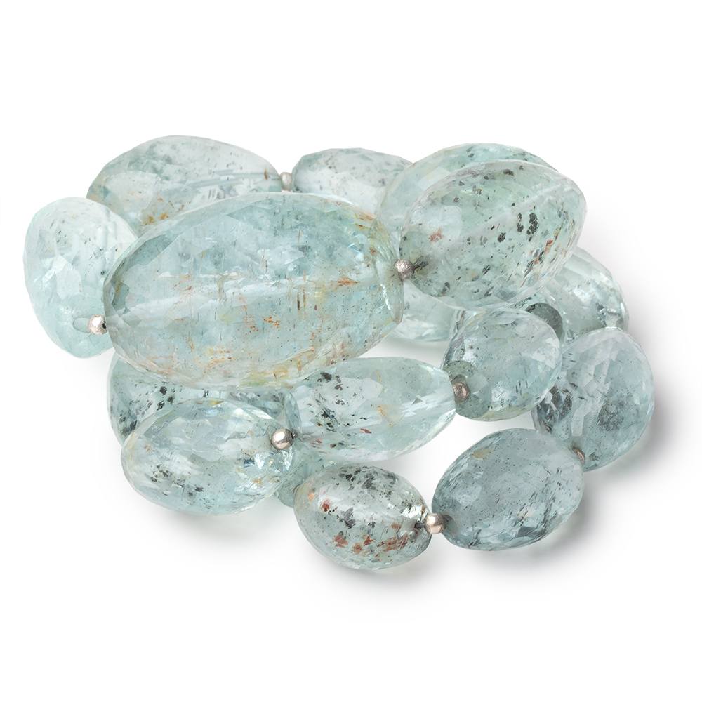 12x8-30x20mm Aquamarine Faceted Nugget Beads 18 inch 21 pieces AA - BeadsofCambay.com