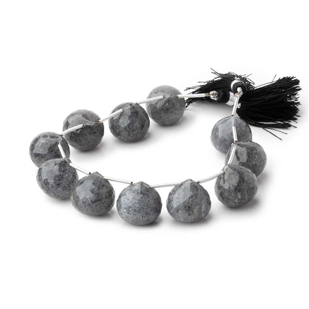 15mm Celestial Quartz Faceted Candy Kiss Beads 7 inch 11 pieces - BeadsofCambay.com