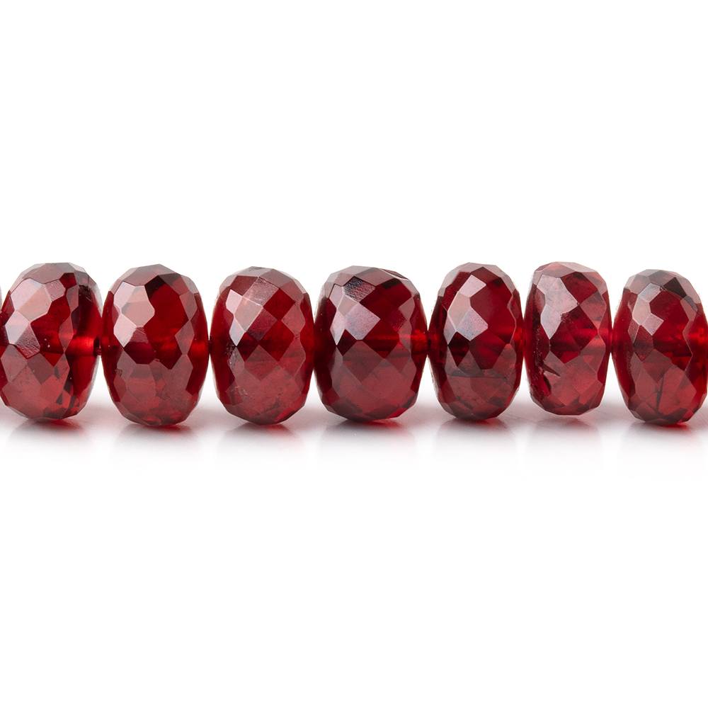 5.5-7mm Mozambique Garnet Faceted Rondelle 16 inch 105 Beads - BeadsofCambay.com