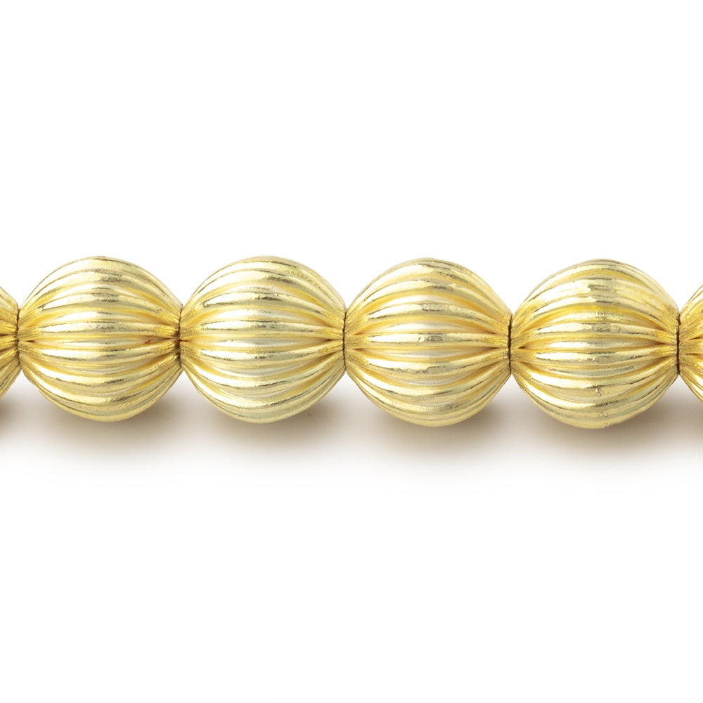 Beadsofcambay 9mm Corrugated Round Beads