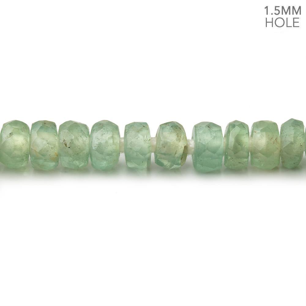 4.5-5mm Green Kyanite 1.5mm Large Hole Faceted Rondelle 8 inch 68 Beads - Beadsofcambay.com