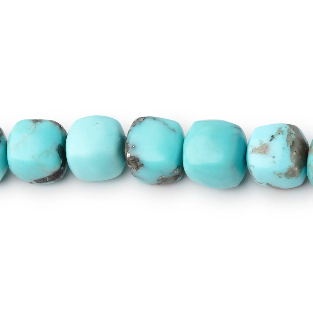4.5 - 9mm Sleeping Beauty Turquoise Plain Cubes 16 inch 60 Beads AAA - Beadsofcambay.com