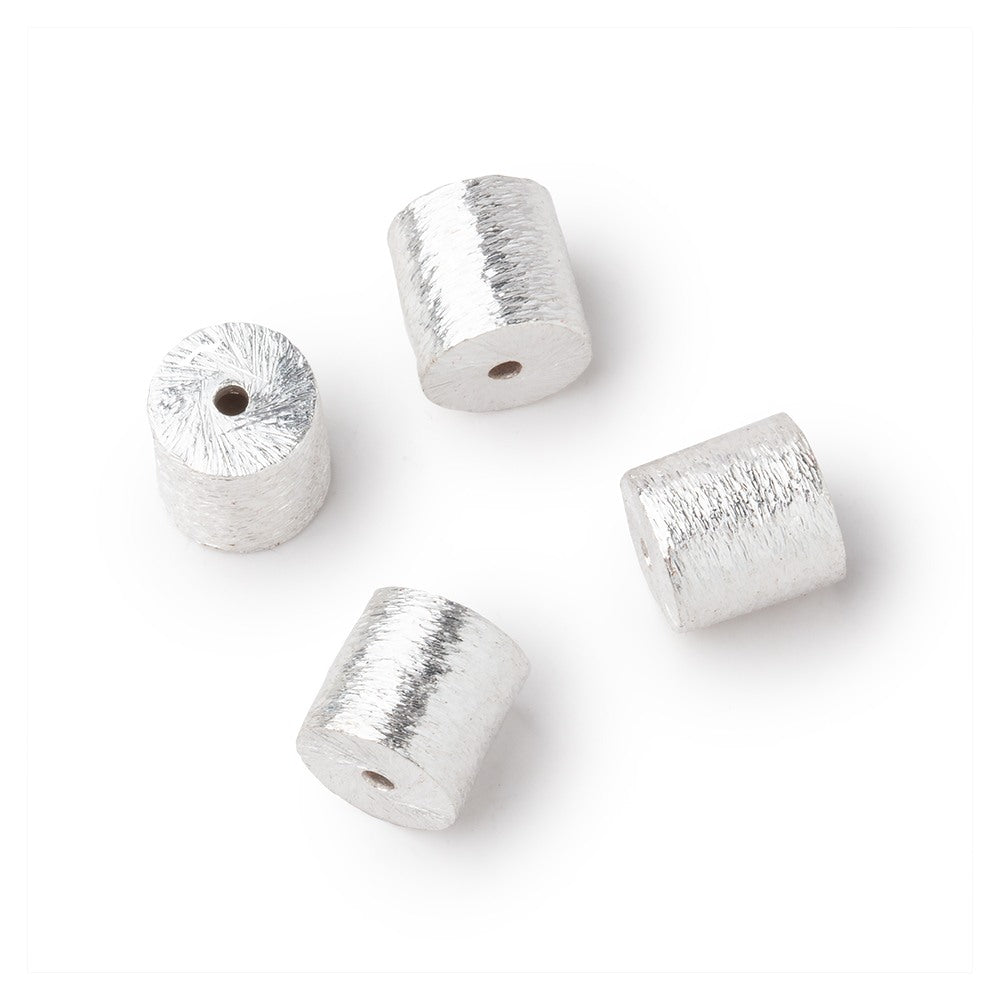 8x8mm Brushed Tube Set of 4 Beads - BeadsofCambay.com