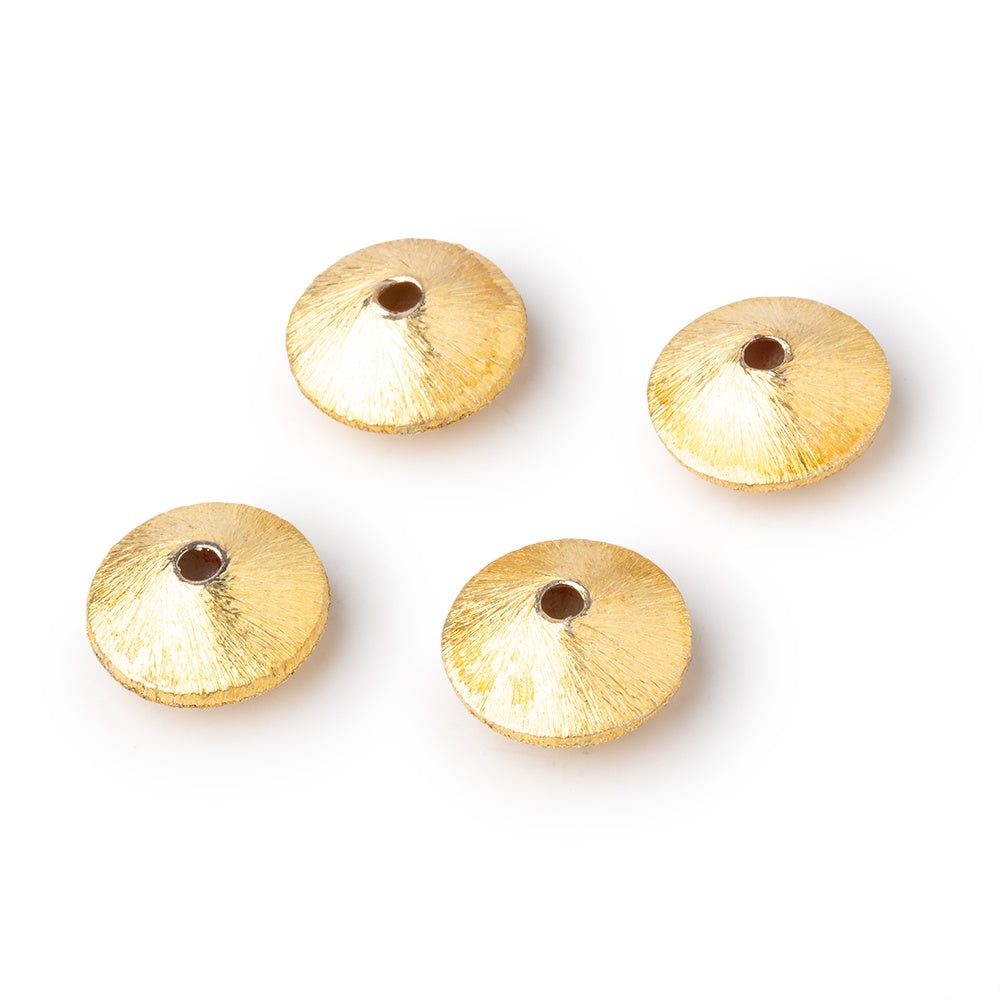 14mm Brushed Disc Bead Set of 4 - BeadsofCambay.com