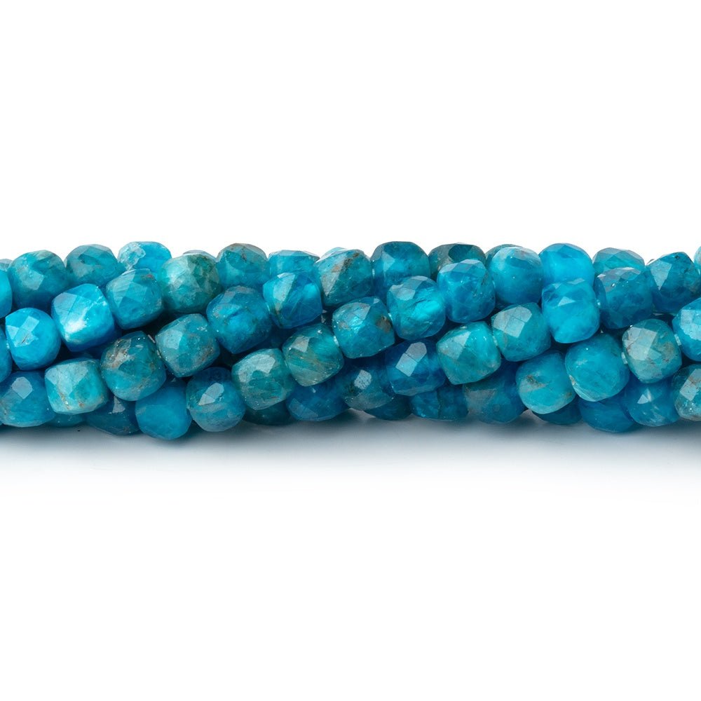 4.5mm Apatite Micro Faceted Cube Beads 12.5 inch 70 pieces - Beadsofcambay.com