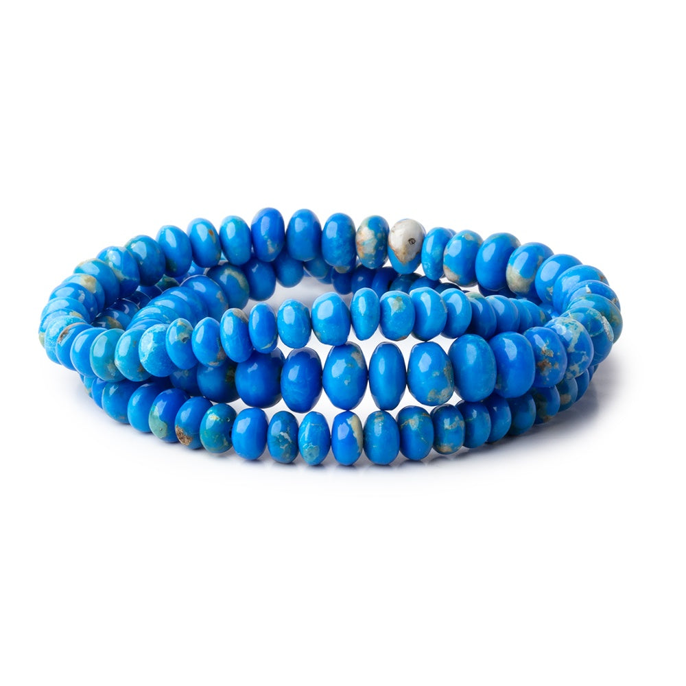 4-7mm Ceruleite Plain Rondelle Beads 18 inch 132 pieces AAA - BeadsofCambay.com