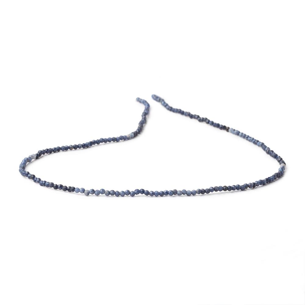 2mm Shaded Blue Sapphire Micro Faceted Round 12.5 inch 185 Beads - BeadsofCambay.com