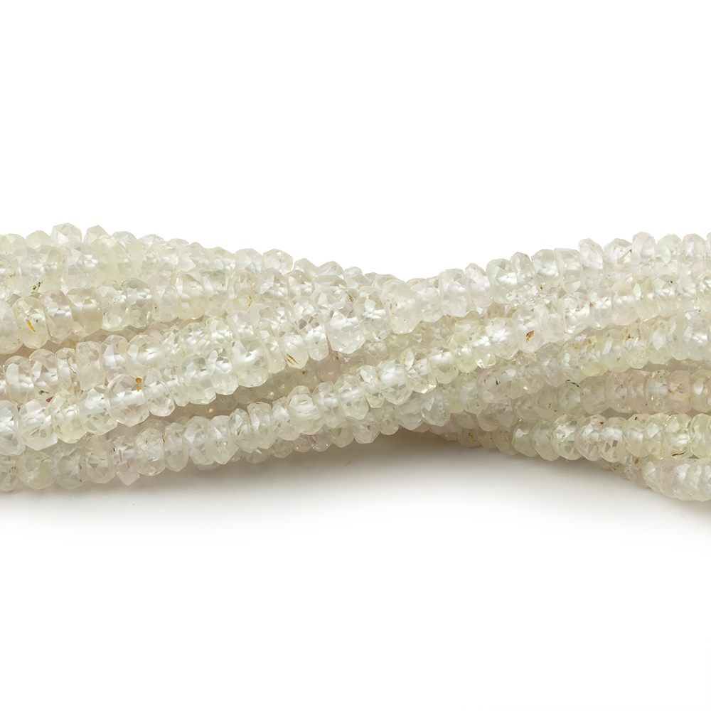 2-4mm Pale Yellow Sapphire Faceted Rondelle Beads 16 inch 227 pieces - BeadsofCambay.com