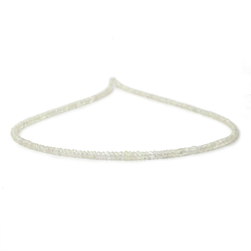 2-4mm Pale Yellow Sapphire Faceted Rondelle Beads 16 inch 227 pieces - BeadsofCambay.com