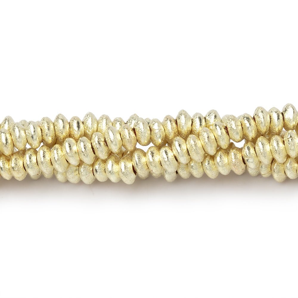 4mm Brushed Disc Beads - Beadsofcambay.com