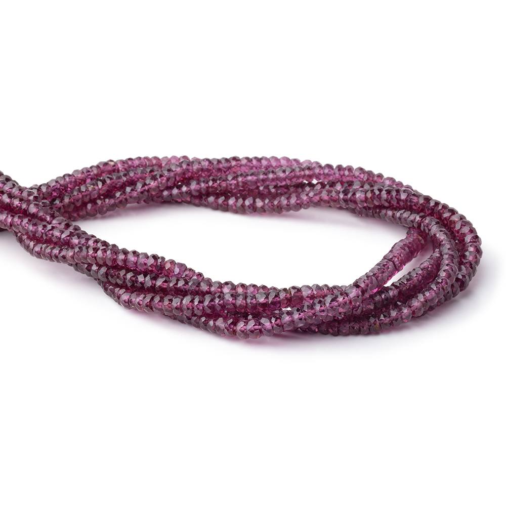 4mm Malaia Garnet Faceted Rondelle Beads 16 inch 175 pieces - Beadsofcambay.com