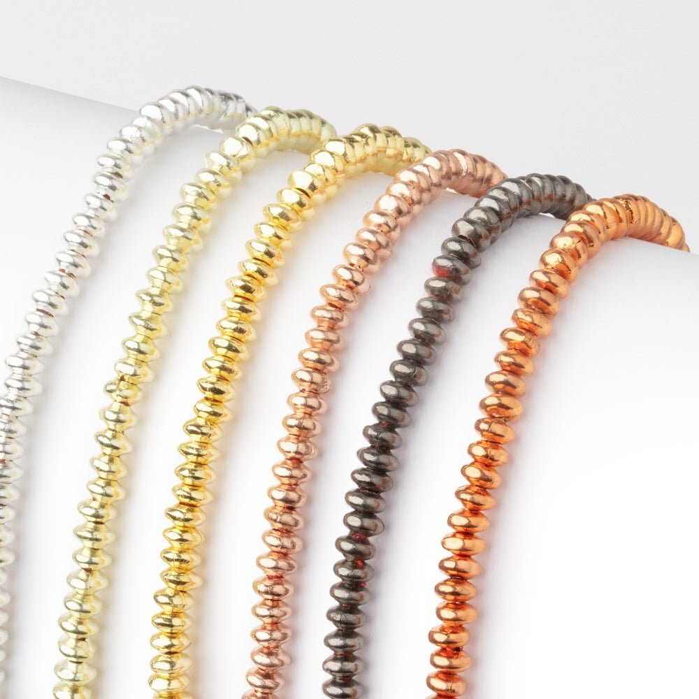 4mm Polished Disc Beads - Beadsofcambay.com