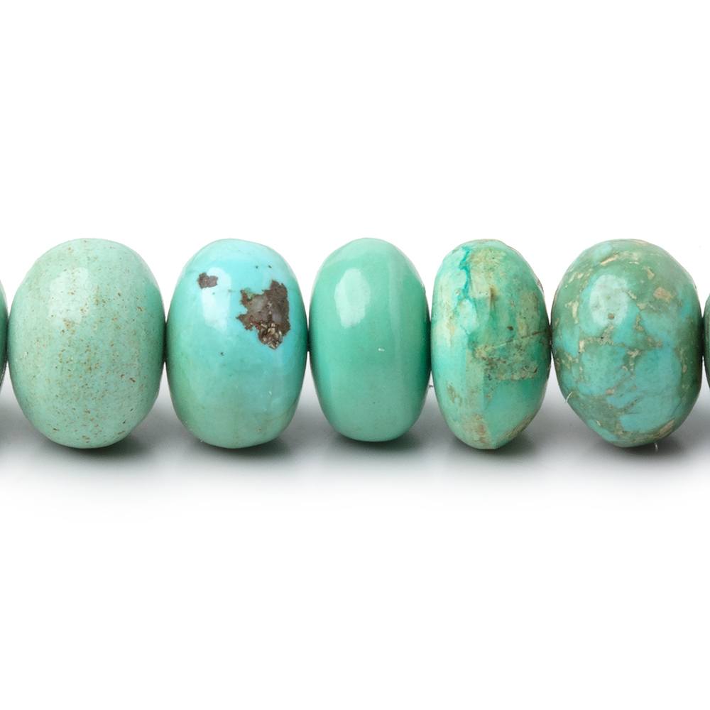 5 - 10mm Mongolian Turquoise Plain Rondelle 18 inch 88 Beads - Beadsofcambay.com