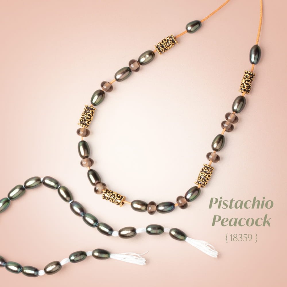 5 - 5.5mm Oval Freshwater Pearl with 1.5mm Large Hole - 15.5 inch Strand - Beadsofcambay.com