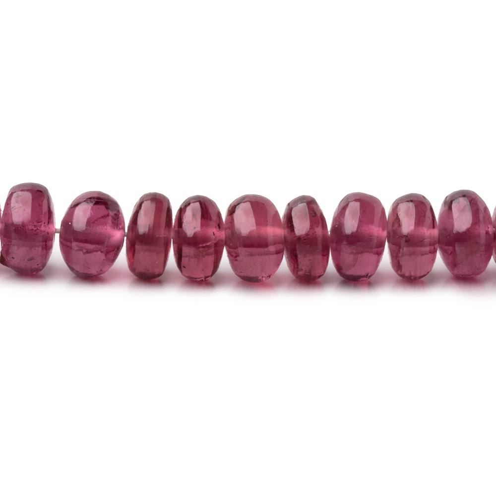 5 - 5.5mm Rhodolite Garnet Plain Rondelle Beads 18 inch 130 pieces AAA - Beadsofcambay.com