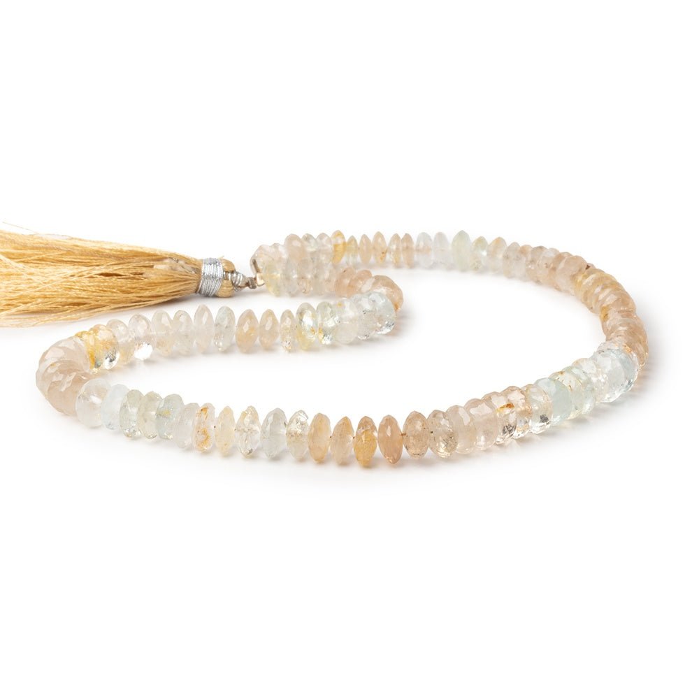 5 - 7.5mm Imperial Topaz German Faceted Rondelle Beads 12 inch 103 pieces - Beadsofcambay.com