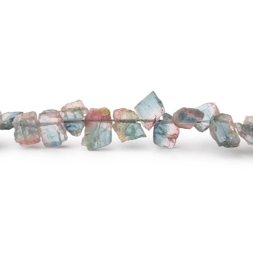 5 - 8mm Bi - Color Indicolite Tourmaline Slice Beads 7.75 inch 52 pieces - Beadsofcambay.com