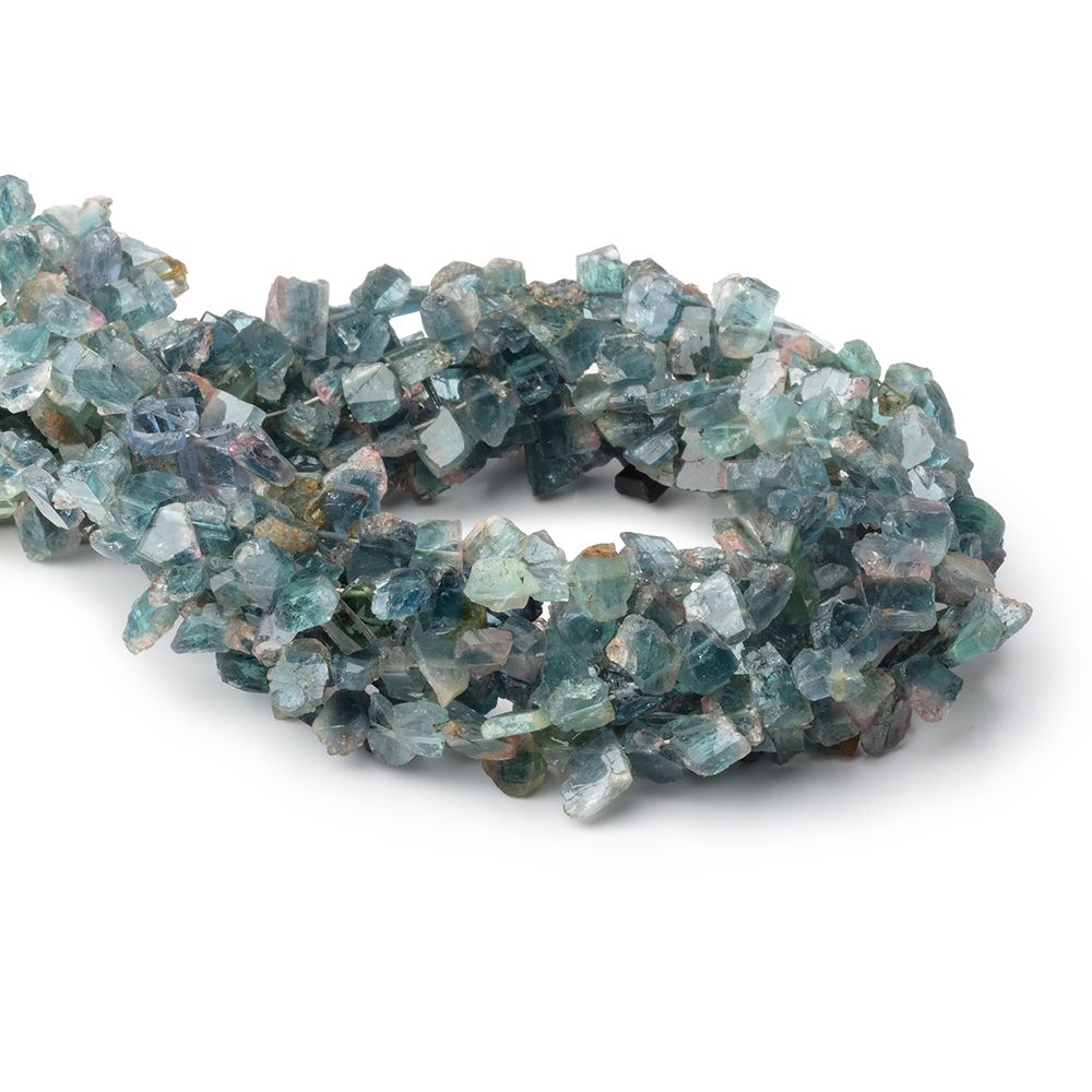 5 - 8mm Indicolite Tourmaline Slice Beads 7.75 inch 48 pieces - Beadsofcambay.com