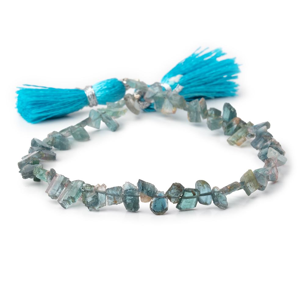 5 - 8mm Indicolite Tourmaline Slice Beads 7.75 inch 48 pieces - Beadsofcambay.com