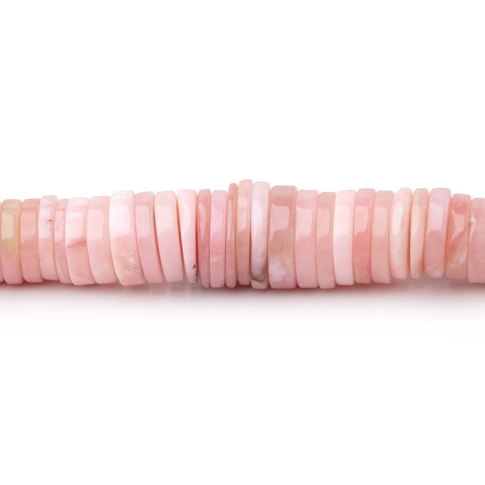 5-9.5mm Pink Peruvian Opal Plain Heishi Beads 18 inch 290 pieces - Beadsofcambay.com