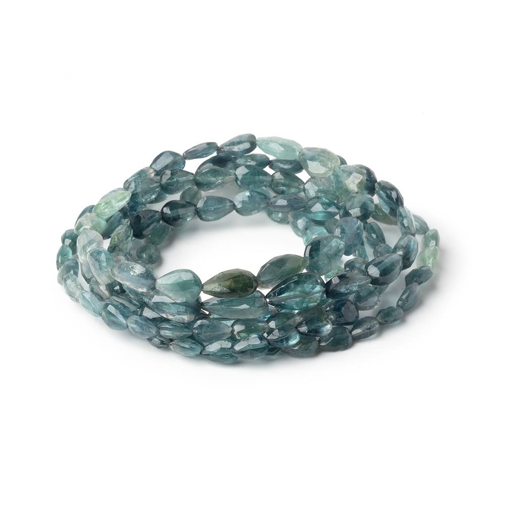 5 - 9mm Bi - Color Indicolite Tourmaline Faceted Pear 15.5 inch 62 Beads - Beadsofcambay.com