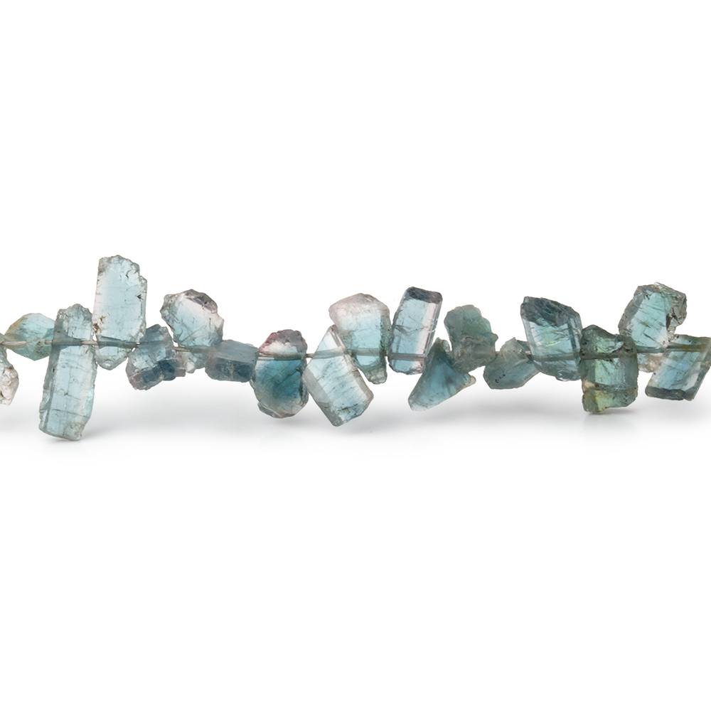 3-5mm Indicolite Tourmaline Slice Beads 7.75 inch 78 pieces - BeadsofCambay.com