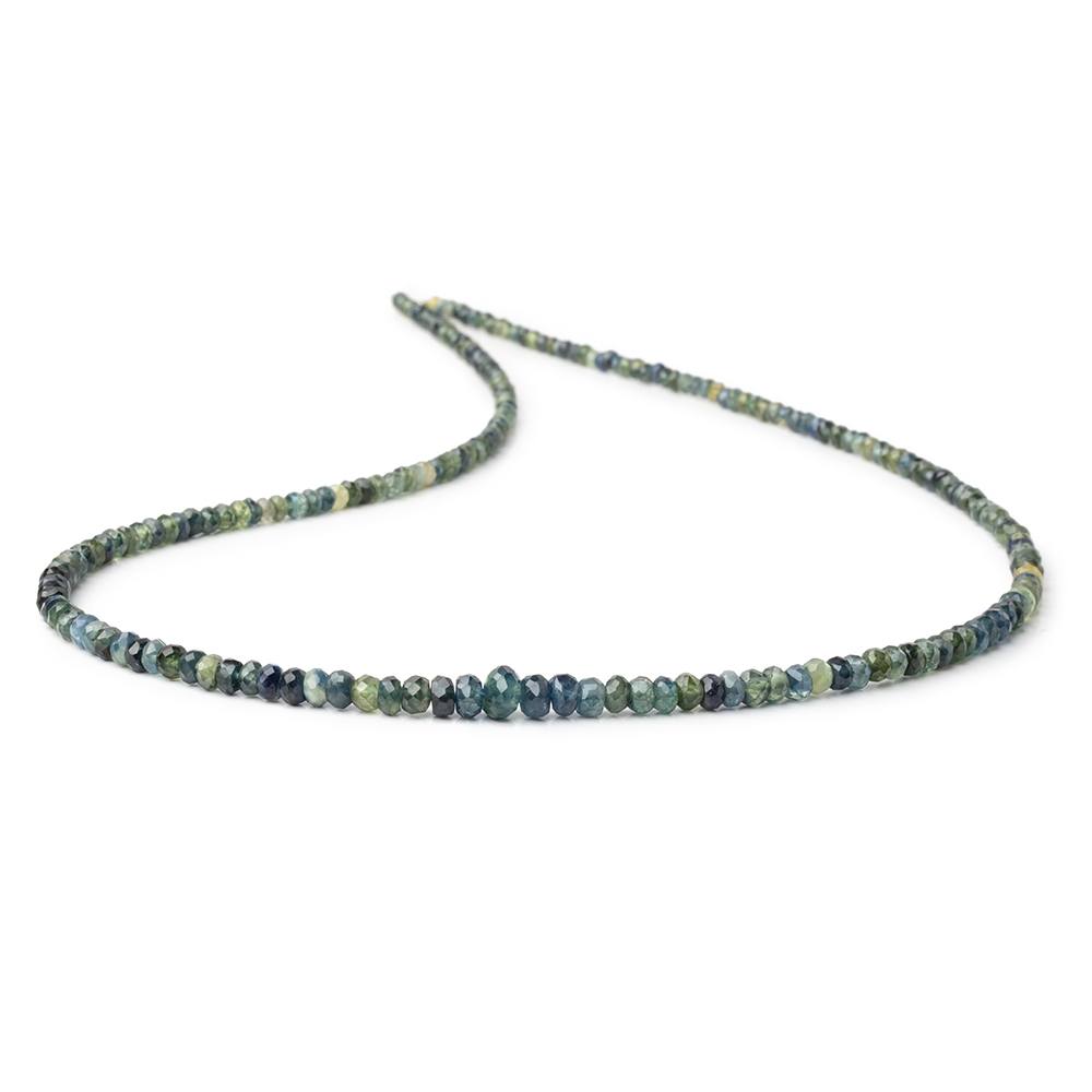 2.5-5mm Montana Sapphire Faceted Rondelle Beads 18 inch 200 pieces AA - BeadsofCambay.com
