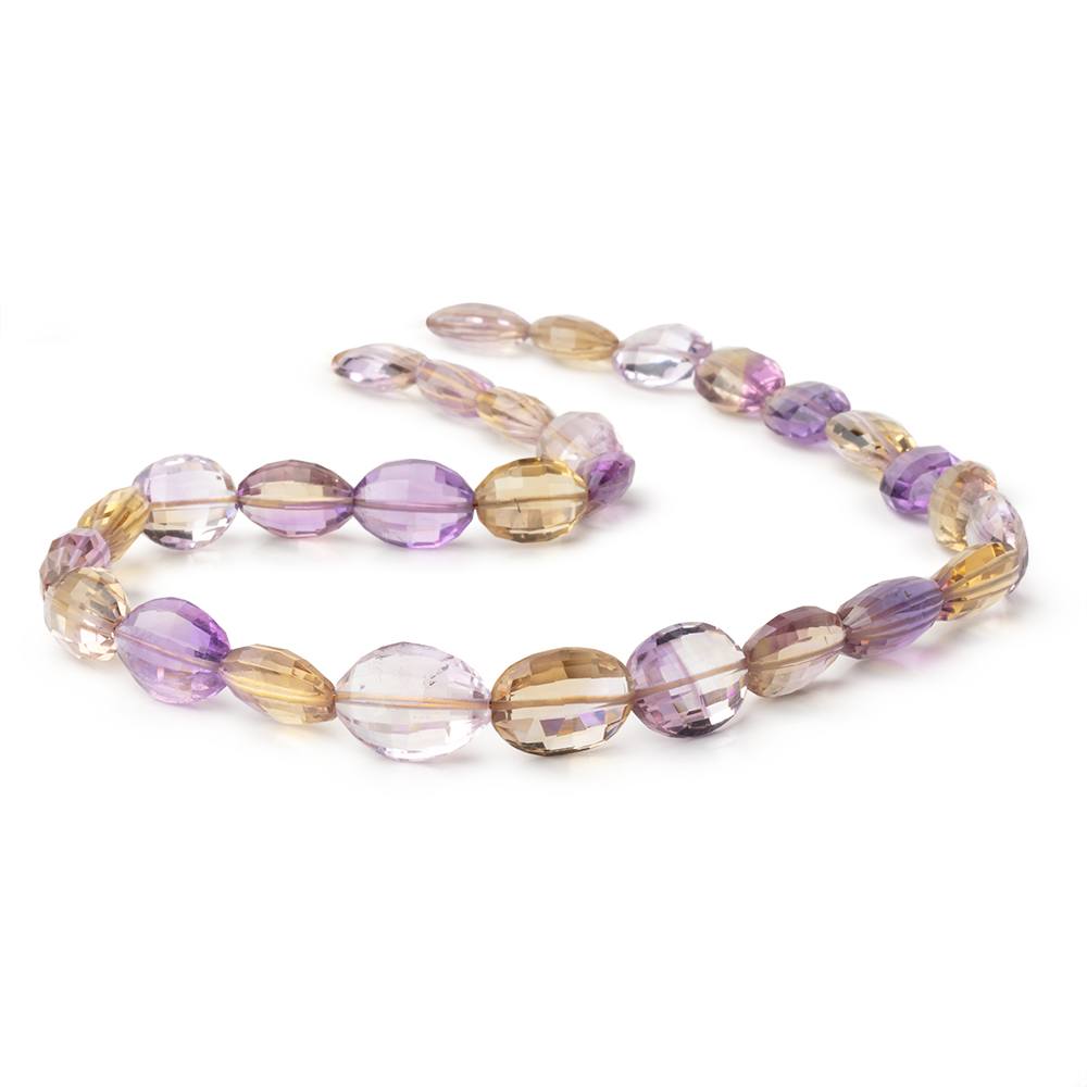 13.5-17mm Ametrine Faceted Oval Beads 16 inch 27 pieces AA - BeadsofCambay.com