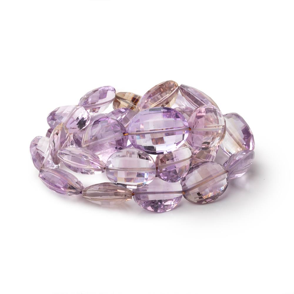 13.5-18mm Ametrine Faceted Oval Beads 18 inch 29 pieces AA - BeadsofCambay.com