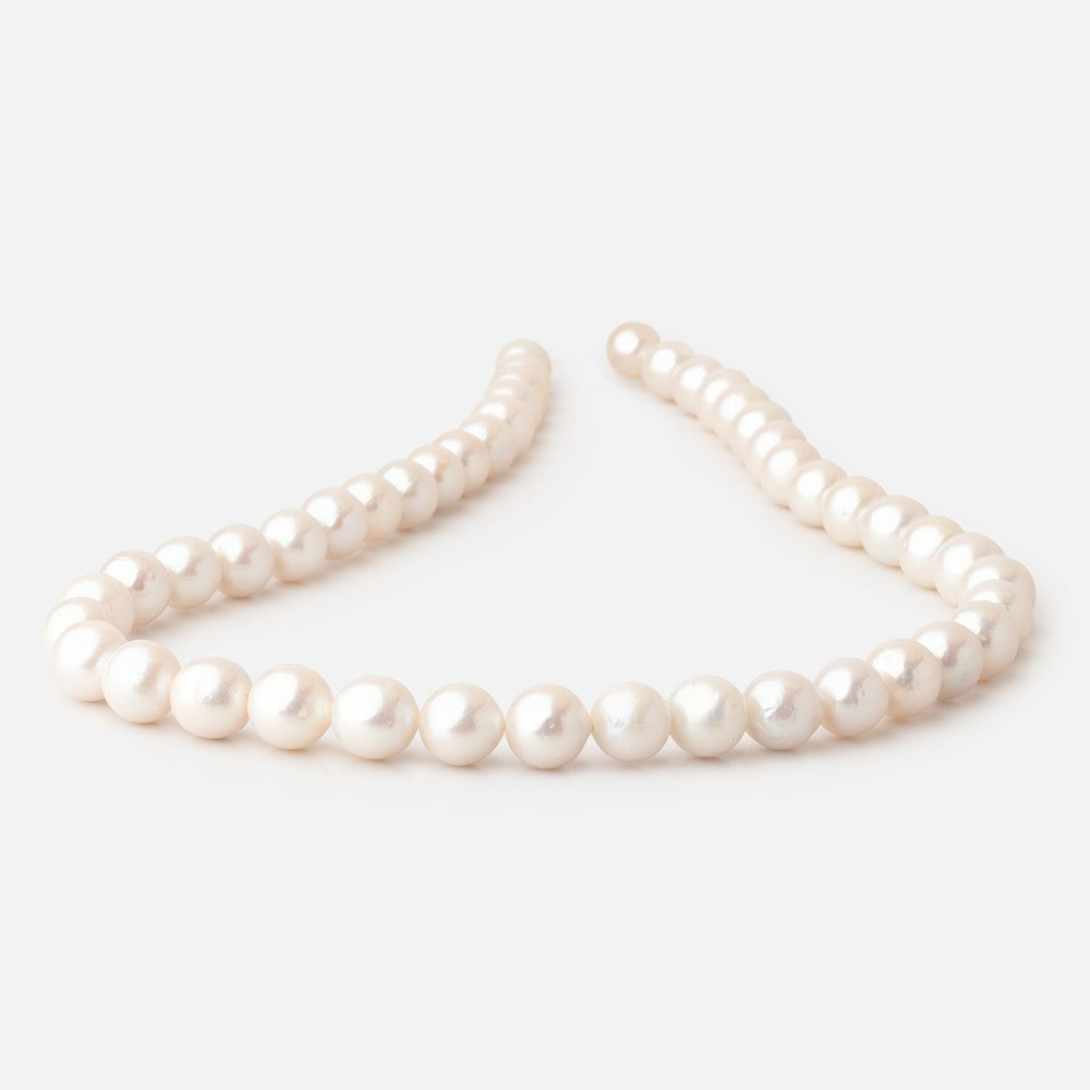 8.5-9mm Cream Chinese Akoya Saltwater Pearls 15 inch 44 Beads A - BeadsofCambay.com