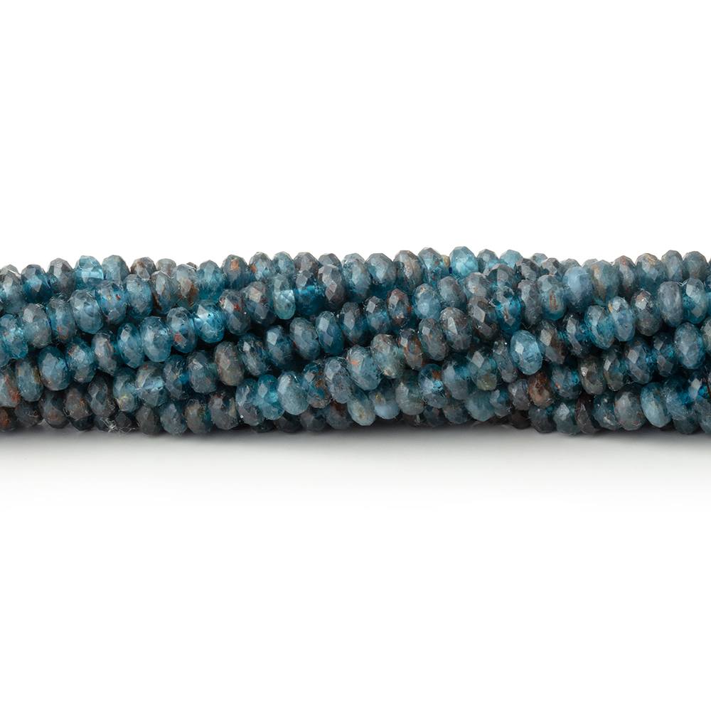 4mm Indigo Kyanite Micro Faceted Rondelle Beads 15 inch 170 pieces AA - BeadsofCambay.com