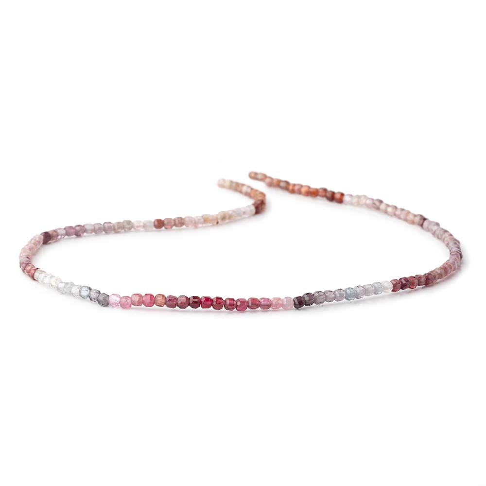 2mm Multi Color Spinel Micro Faceted Cube 12.5 inch 128 Beads - BeadsofCambay.com