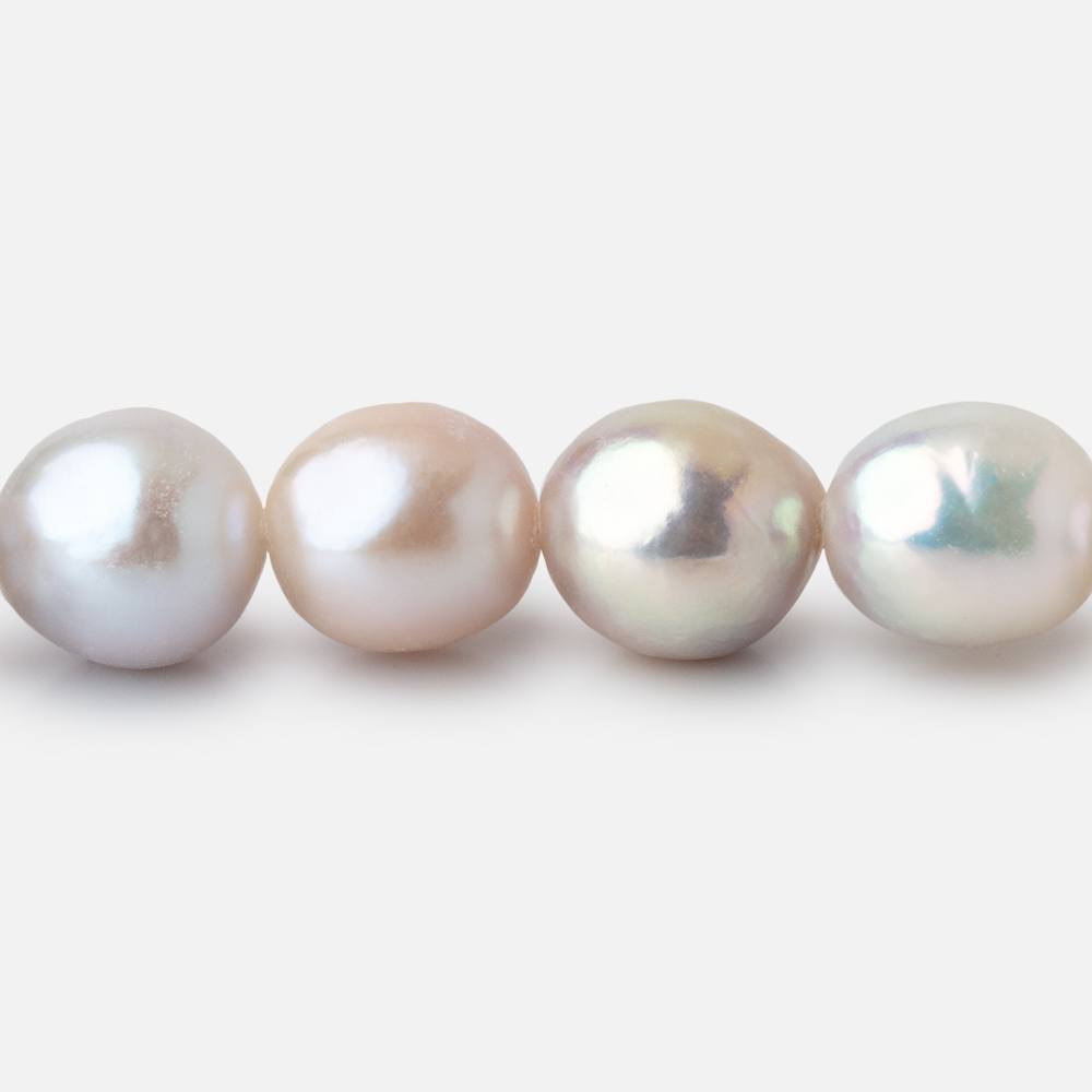 7.5-9.5mm Tri Color Chinese Akoya Saltwater Pearls 15.5 inch 40 Beads A - BeadsofCambay.com