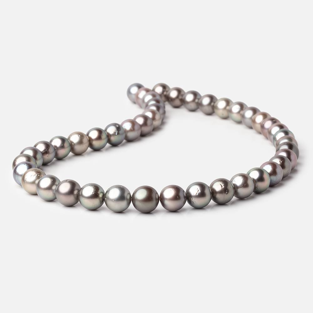 9-10mm Peacock Tahitian Saltwater Pearl 16 inch 42 Beads AA - BeadsofCambay.com