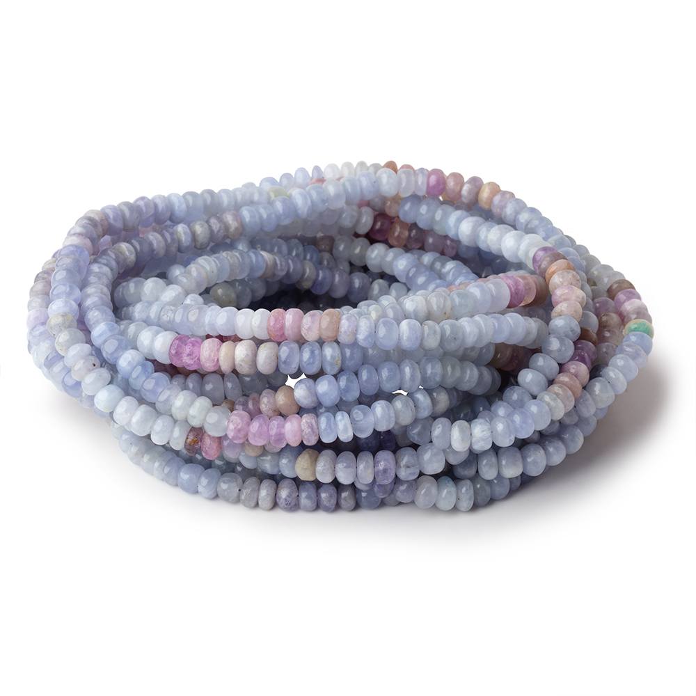 5.5-6mm Hackmanite Plain Rondelle Beads 18 inch 120 pieces - Beadsofcambay.com