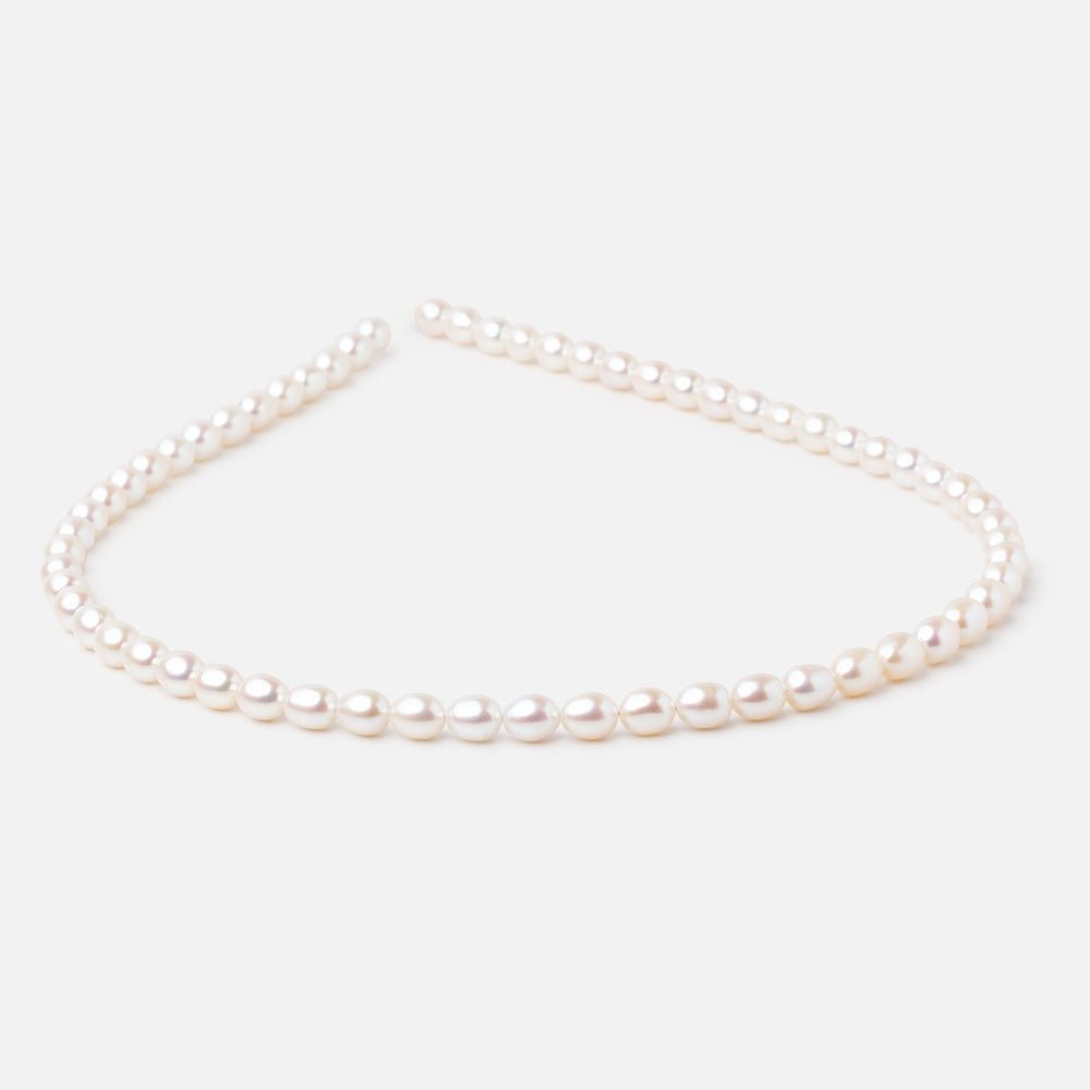 5.5 - 7mm Creamy White Baroque Freshwater Pearls 15 inch 60 Beads AAA - Beadsofcambay.com