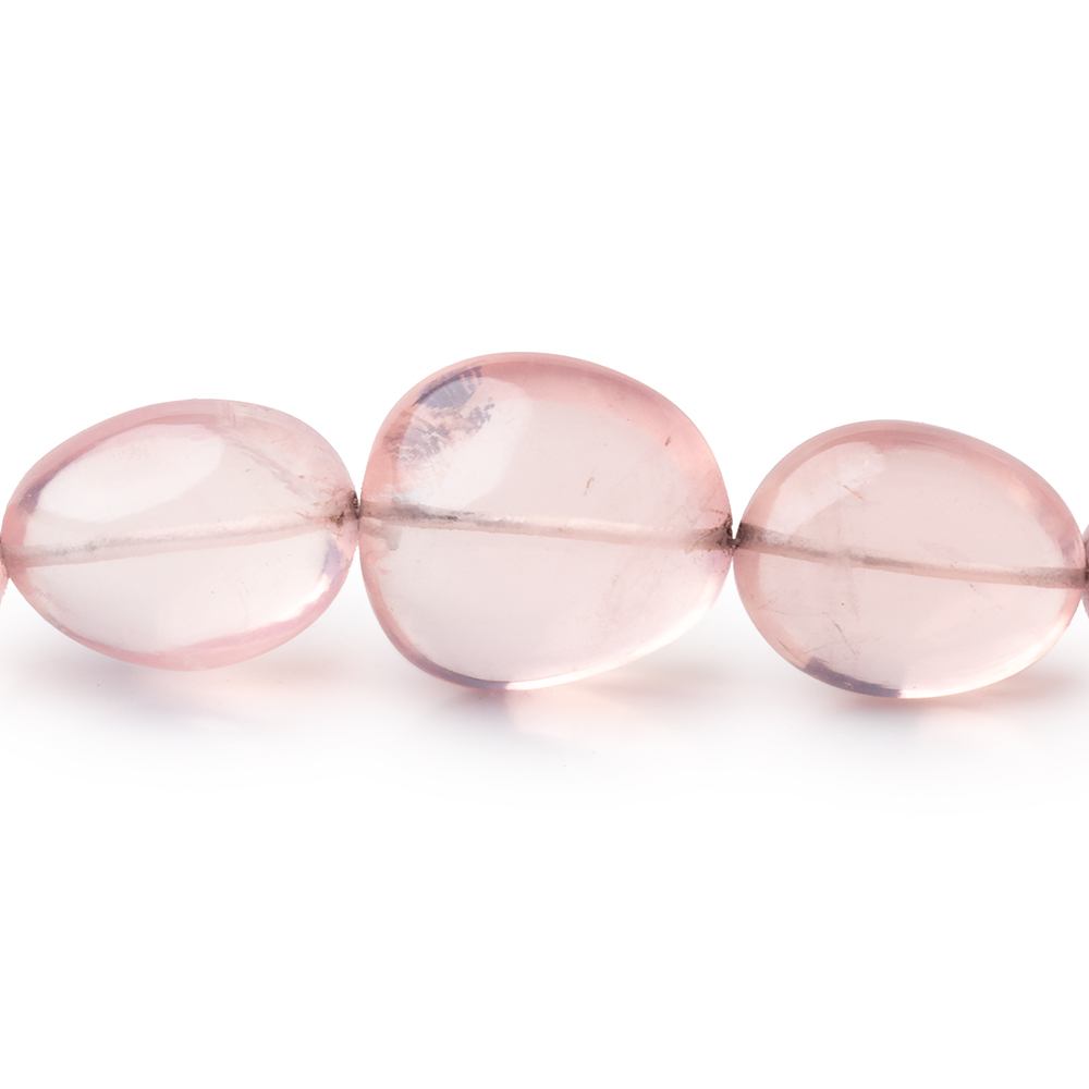 9-18mm Rose Quartz Plain Nugget Beads 18 inch 31 pieces AA - BeadsofCambay.com