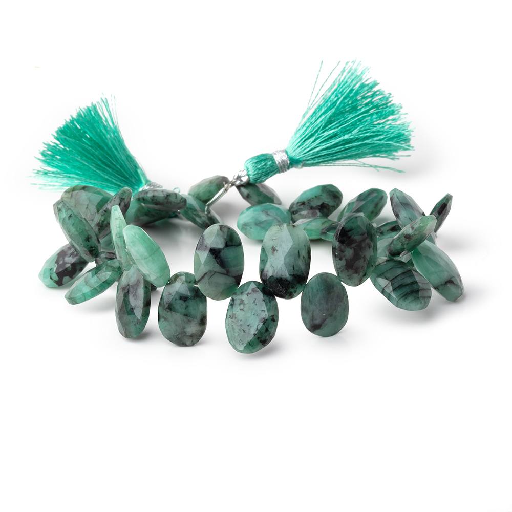 13x8-14x9mm Brazilian Emerald Top Drill Faceted Oval 8 inch 34 Beads - BeadsofCambay.com