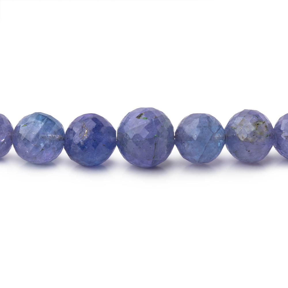 5-9mm Tanzanite Faceted Round Beads 14 inch 58 pieces AA - BeadsofCambay.com