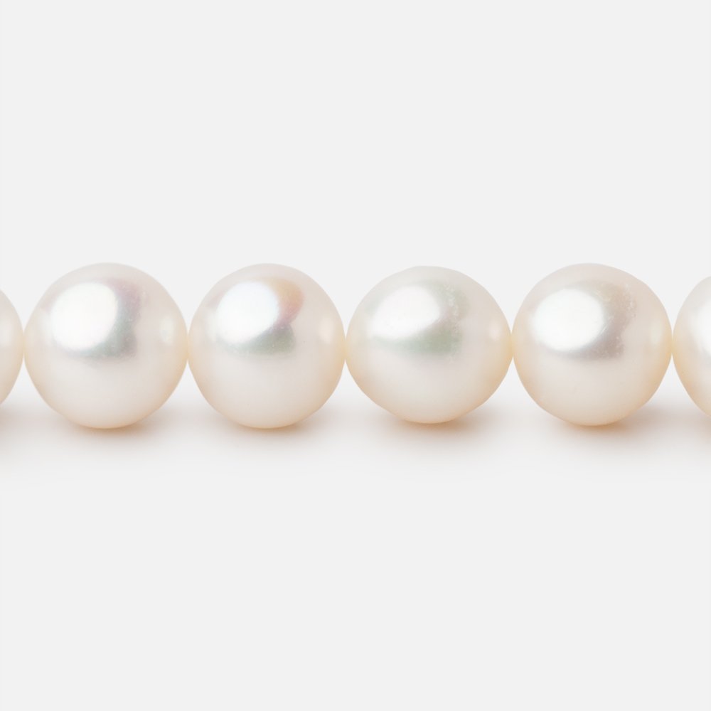 8-9mm Cream Off Round Freshwater Pearls 15.75 inch 45 Beads - BeadsofCambay.com