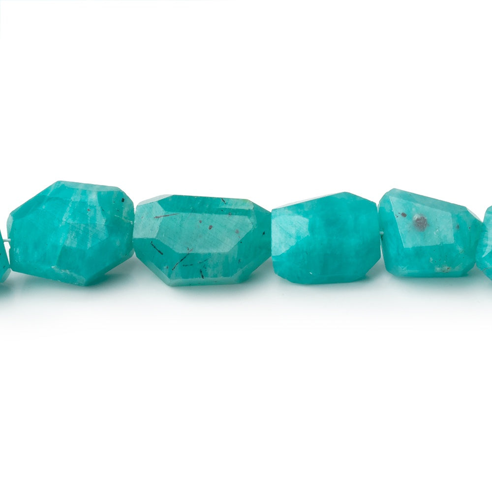 9-12mm Amazonite Faceted Nugget Beads 16 inch 38 pieces - BeadsofCambay.com