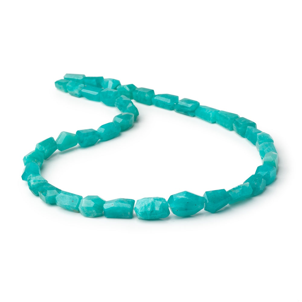 9-12mm Amazonite Faceted Nugget Beads 16 inch 38 pieces - BeadsofCambay.com