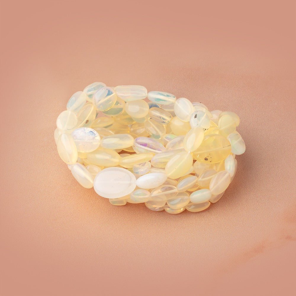 5x4 - 13x9mm Ethiopian Opal Plain Nugget 18 inch 48 Beads AA - Beadsofcambay.com