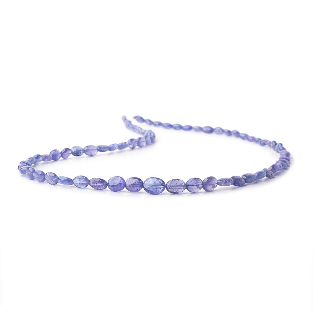 5x4-9x7mm Tanzanite Plain Oval Beads 17.5 inch 70 pieces - Beadsofcambay.com