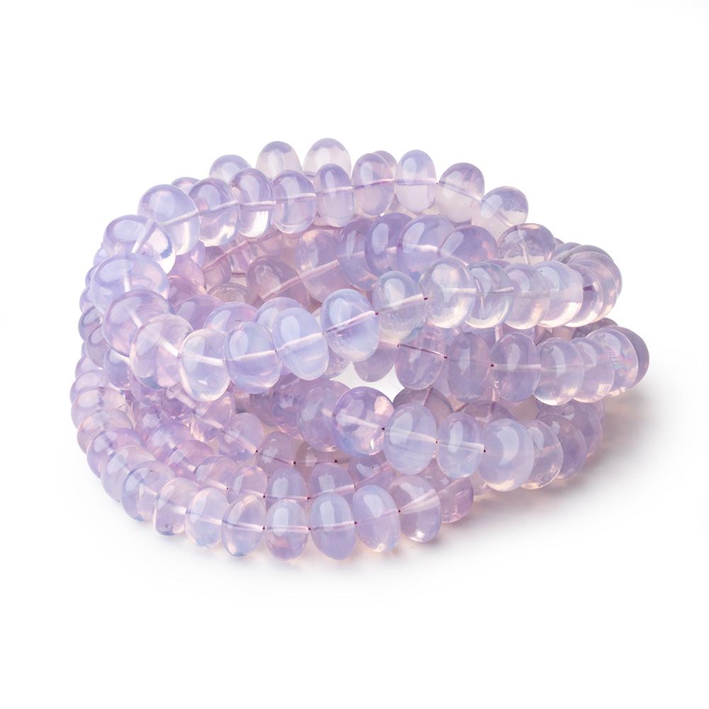 6 - 13mm Lavender Quartz Plain Rondelle 16 inch 60 Beads AAA - Beadsofcambay.com