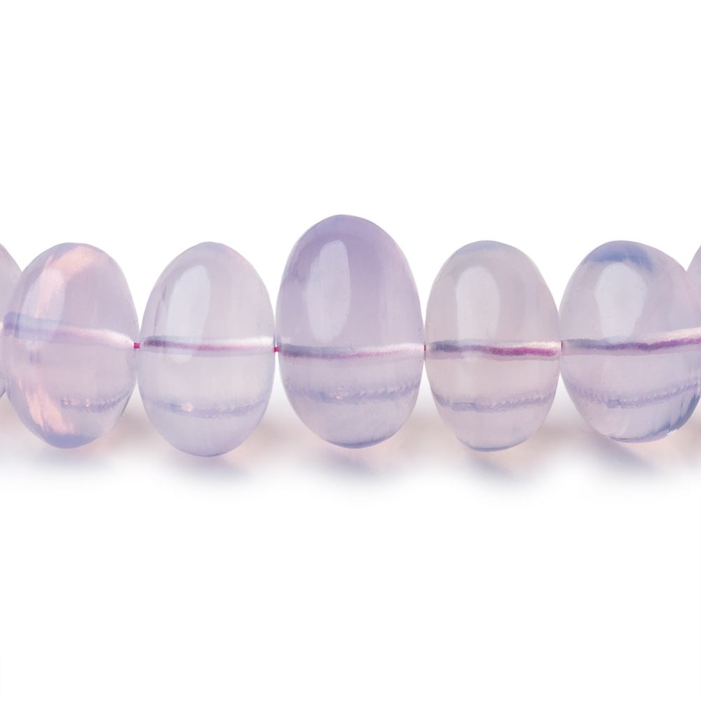 6 - 13mm Lavender Quartz Plain Rondelle 16 inch 60 Beads AAA - Beadsofcambay.com