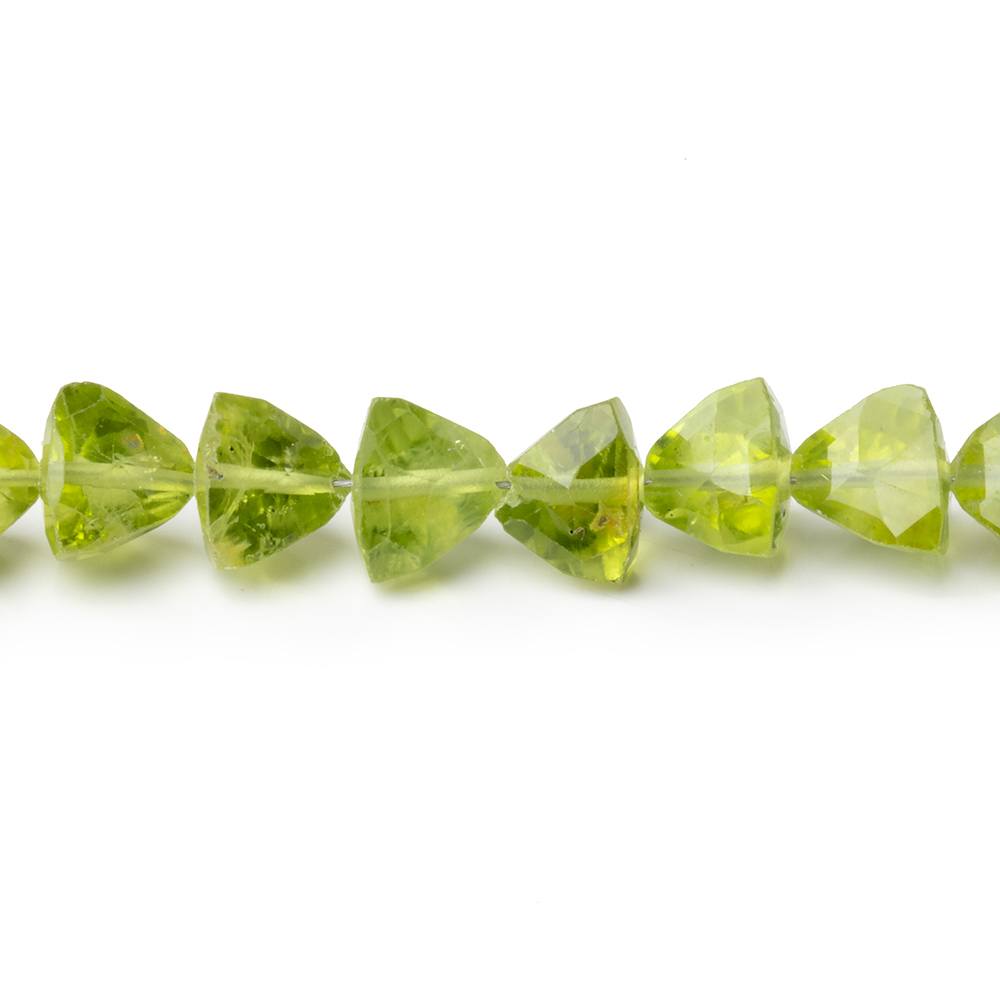 6 - 7mm Peridot Faceted Trillion Beads 16 inch 75 pieces AA - Beadsofcambay.com