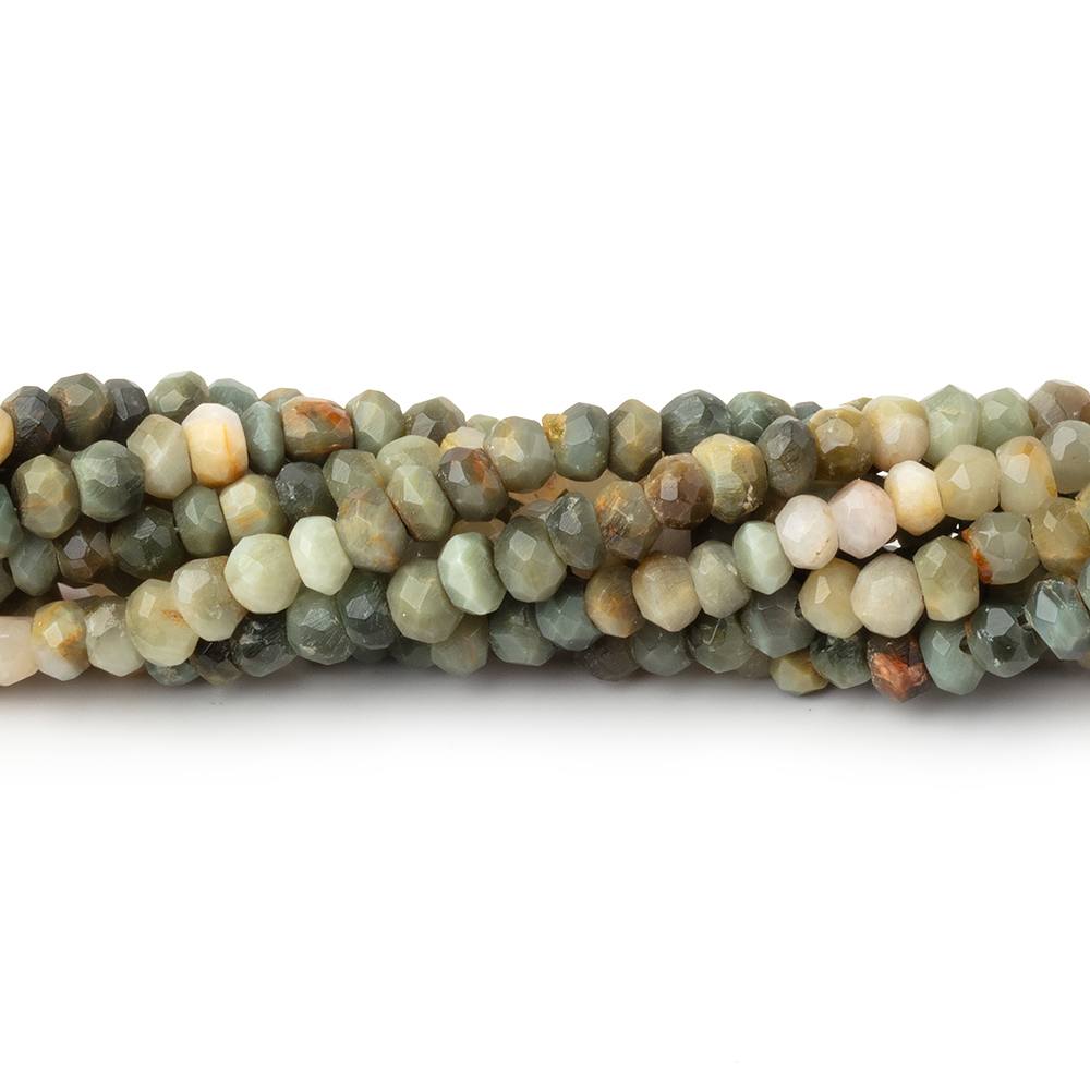 Beadsofcambay Cat's Eye Quartz Faceted Rondelle Front View 1